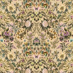 Ikebana Damask Coral Fabric by Designers Guild 