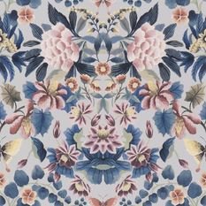 Ikebana Damask Slate Blue Wallcovering by Designers Guild