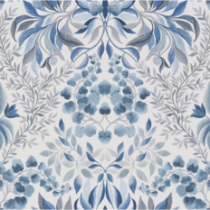 Karakusa Cobalt Wallcovering by Designers Guild