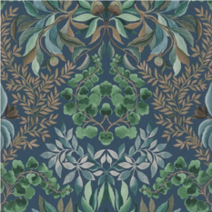 Karakusa Midnight Wallcovering by Designers Guild