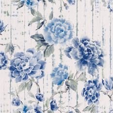 Kyoto Flower Cobalt Wallcovering by Designers Guild