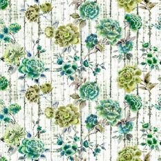 Kyoto Flower Jade Fabric by Designers Guild 