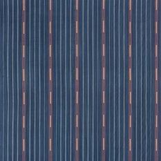 Moki Stripe Indigo Fabric by William Yeoward