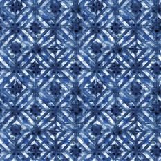 Parquet Batik Indigo Fabric by Designers Guild 