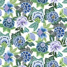 Rose De Damas Cobalt Fabric by Designers Guild 