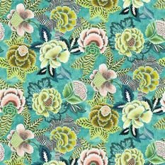 Rose De Damas Jade Fabric by Designers Guild 