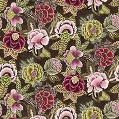 Rose De Damas Velours Cranberry Fabric by Designers Guild 