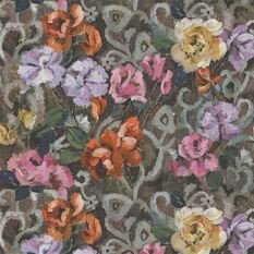 Tapestry Flower Damson Fabric by Designers Guild 