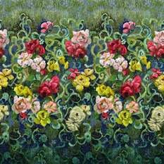 Tapestry Flower Vintage Green Wallcovering by Designers Guild