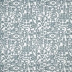Tikal Slate Fabric by William Yeoward 