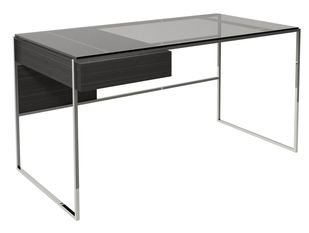 Federico Black Stained Oak and Chrome Desk by Gillmore Space
