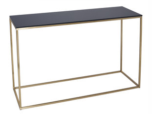 Kensal Black and Brass Console Table by Gillmore Space
