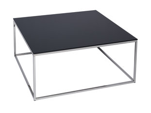 Kensal Black and Steel Square Coffee Table by Gillmore Space