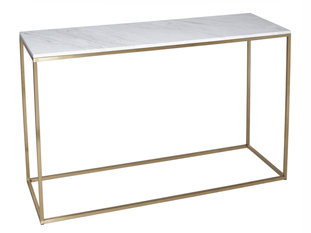 Kensal Marble and Brass Console Table by Gillmore Space