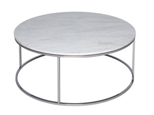 Kensal Marble and Steel Circular Coffee Table by Gillmore Space