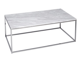Kensal Marble and Steel Rectangle Coffee Table by Gillmore Space