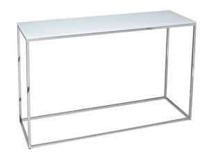 Kensal White and Steel Console Table by Gillmore Space
