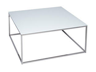 Kensal White and Steel Square Coffee Table by Gillmore Space
