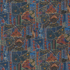 Front Row Jewel Blue Fabric by GP & J Baker X Kit Kemp