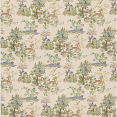 Knight's Tale Sage/Blue Fabric by GP & J Baker X Kit Kemp