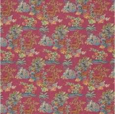 Knight's Tale Texture Fuchsia Fabric by GP & J Baker X Kit Kemp