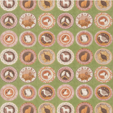 Robina's Dinner Party Green Fabric by GP & J Baker X Kit Kemp