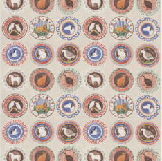 Robina's Dinner Party Jewel Fabric by GP & J Baker X Kit Kemp
