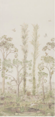 Tall Trees Printed Panel Soft Green Fabric by GP & J Baker X Kit Kemp