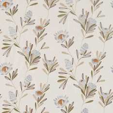 Cayo Mist/Linen Fabric by Harlequin