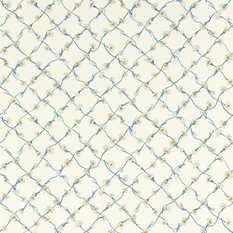 Daisy Trellis Lapis/Pearl Wallcovering by Harlequin X Sophie Robinson