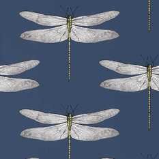 Demoiselle Ink/Chartreuse Wallcovering by Harlequin