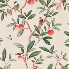 Ella Powder/ Sage / Peach Wallcovering by Harlequin