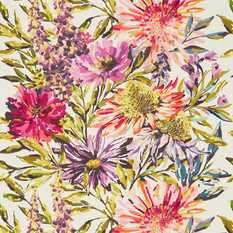 Floreale Fuchsia / Heather / Lime Fabric by Harlequin