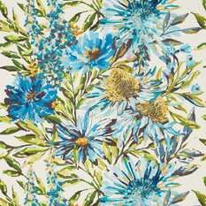 Floreale Turquoise / Ocean / Marine Fabric by Harlequin