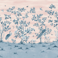 Florence Powder/ China Blue Wallcovering by Harlequin