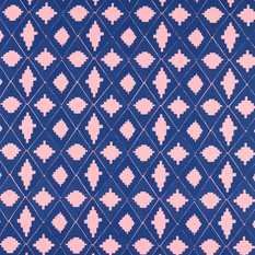 Garden Terrace Lapis/Rose Fabric by Harlequin X Sophie Robinson