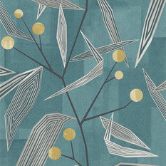 Entity Teal/Linden Wallcovering by Harlequin 