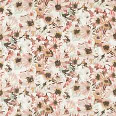 Helianthus Moonstone/Succulent/Bleached Coral Fabric by Harlequin