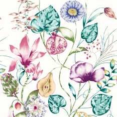 Quintessence Lagoon/Cerise Wallcovering by Harlequin