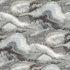 Reflected Obsidian Snowflake Wallcovering by Harlequin