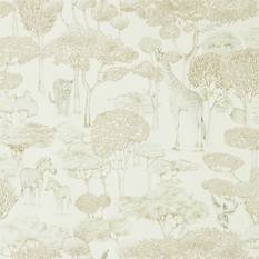Shamwari Chalk/Gold Wallcovering by Harlequin