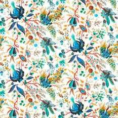 Wonderland Floral Lapis/Emerald/Carnelian Fabric by Harlequin X Sophie Robinson