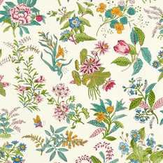 Woodland Floral Peridot/Ruby/Pearl Wallcovering by Harlequin X Sophie Robinson