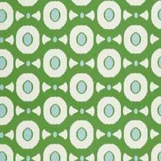 Zinnia Emerald/Sky Fabric by Harlequin