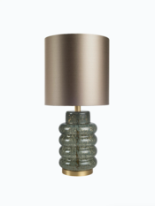 Iris Thyme with Gilt Satin and White Lining Table Lamp by Heathfield 