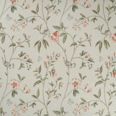Hidcote Pink/Green Fabric by James Hare 