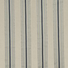 Ceylon Stripe Natural/Indigo Fabric by James Hare