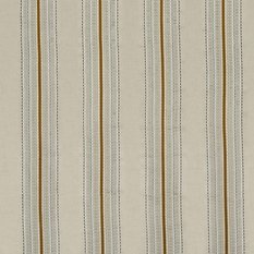 Ceylon Stripe Natural/Ochre Fabric by James Hare