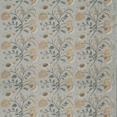 Siam Silk Frost/Ochre Fabric by James Hare