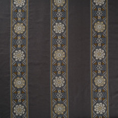 Suzani Stripe Ink/Gold Fabric by James Hare 
